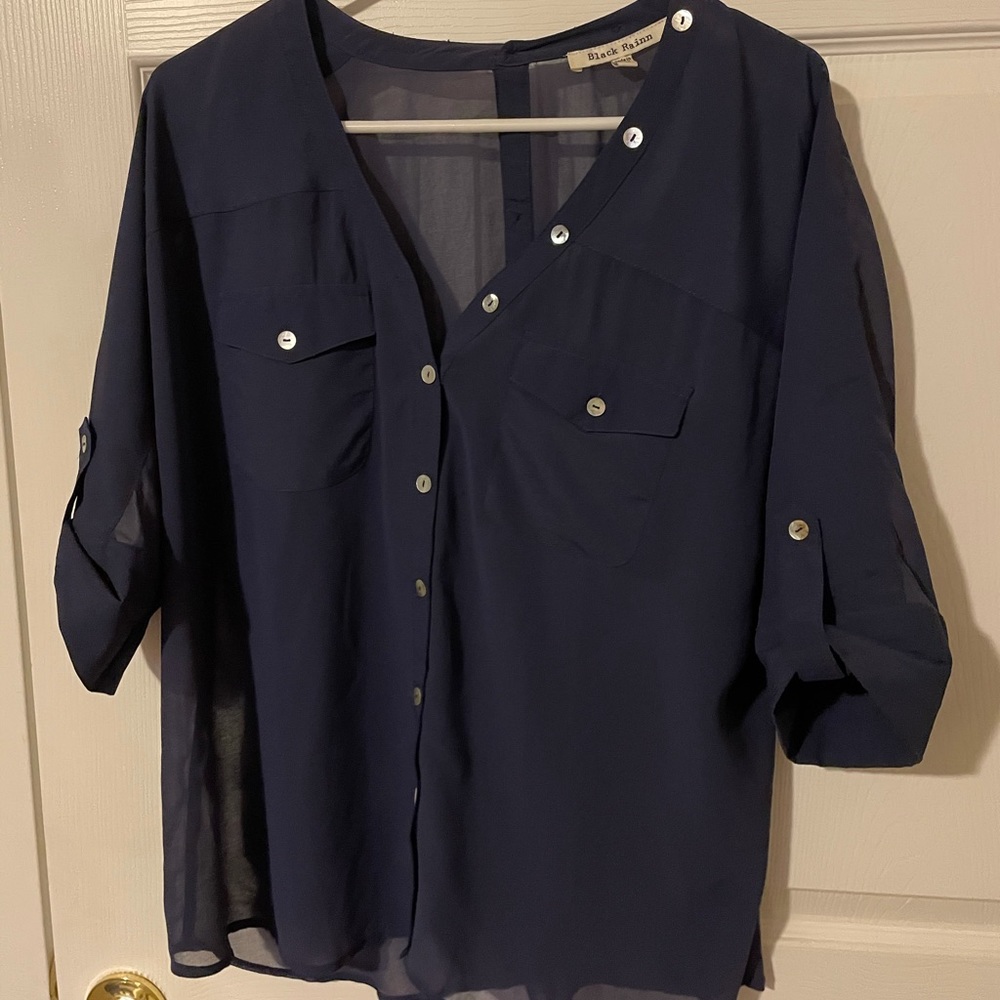 Dark Blue Blouse